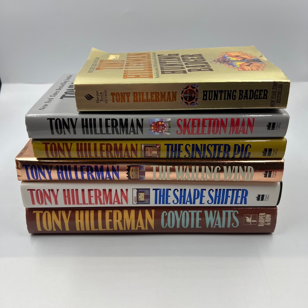 Tony Hillerman Book Lot 5 HCDJ & 1 Paperback Walking Wind Shape Shifter Skeleton